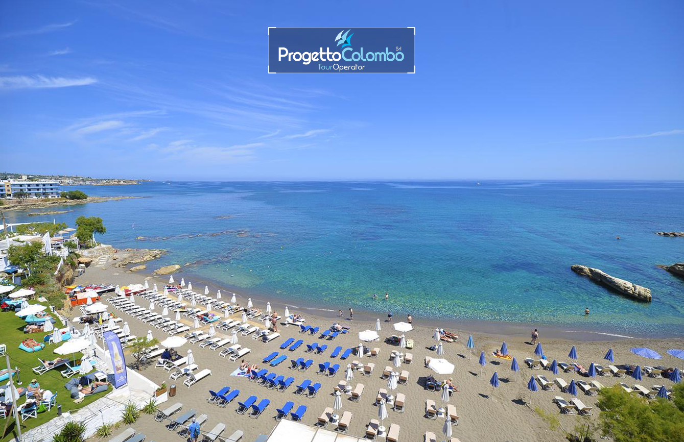 Creta, Hotel Golden Beach, Grecia, Resorts, Cultura, Spa, Progetto Colombo, Tour Operator, Vacanze da Sogno, Antica Grecia, Mare Cristallino_Spiaggia1 Grecia, Creta, Isole Greche, Progetto Colombo, Cultura, Mare cristallino