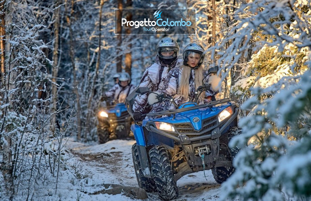 Weekend Neve, Camigliatello Silano, Hotel Sila, Sci. Snowboard, I giganti della Sila, Ciaspolata, escursioni, quad, equitazione, motoslitta Viaggio di Gruppo, Progetto Colombo, Tour operator_Quad