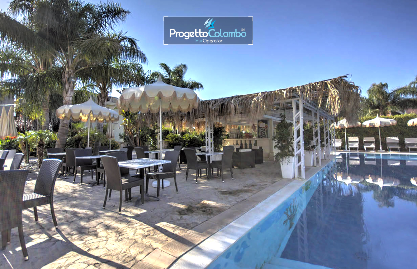 Grand Hotel dei Cavalieri 4 stelle, Puglia, Salento, Campomarino, Viaggio di Gruppo, Progetto Colombo, Tour operator, Spiaggia di sabbia fine, pensione completa_Piscina 2