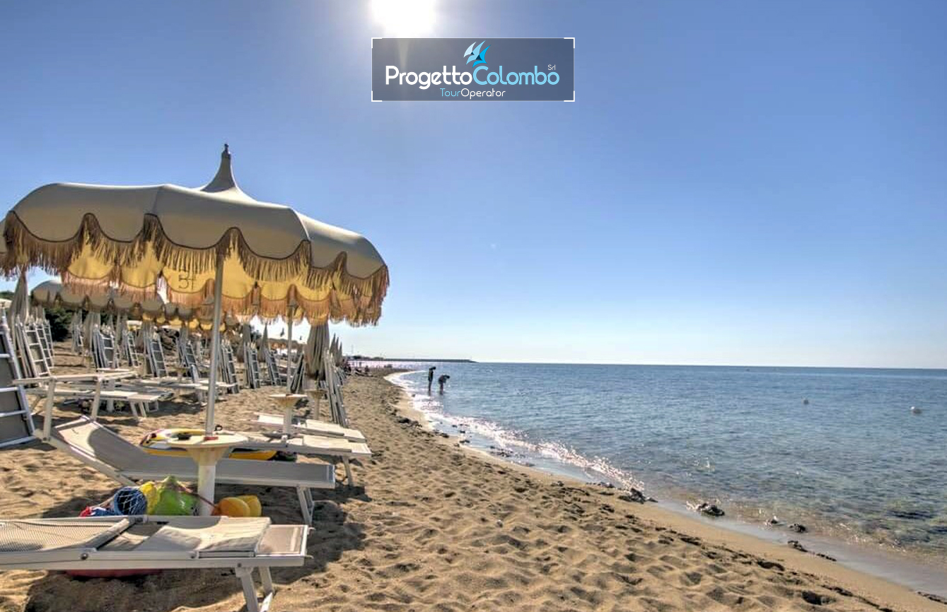 Grand Hotel dei Cavalieri 4 stelle, Puglia, Salento, Campomarino, Viaggio di Gruppo, Progetto Colombo, Tour operator, Spiaggia di sabbia fine, pensione completa_Spiaggia 4